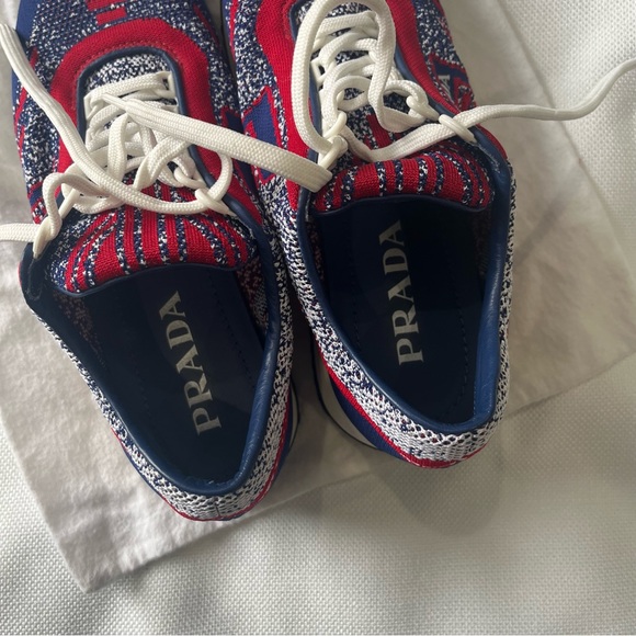 Prada Women’s Knit Sport Sneakers Size 7 1/2 with Duster - Picture 5 of 6